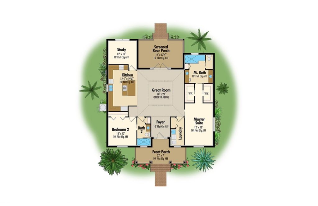 color floorplan coastal model